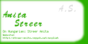 anita streer business card